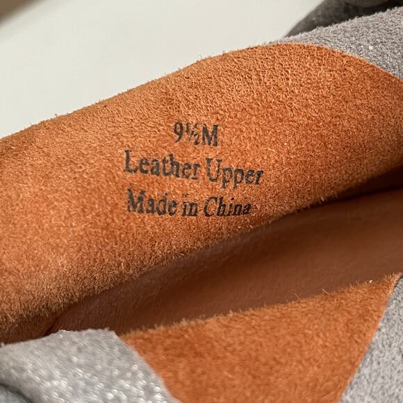 L'Amour Des Pieds Gray Silver Camo Hadirat Bootie Jeans Style Size 9.5M - Picture 9 of 12